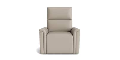 Harris Leather Pad Arm Swivel Glider Power Recliner