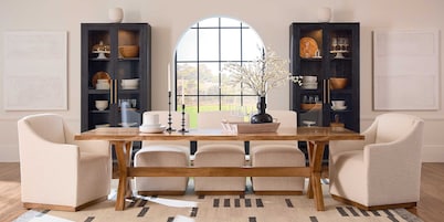 Banks Upholstered Dining Side Chair with Casters
