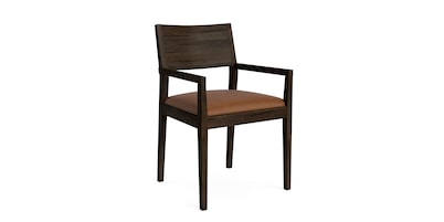 Myers Dining Armchair with Leather Upholstered Seat