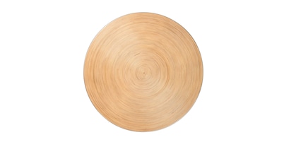 Catalina Woven Round Dining Table with Glass Top