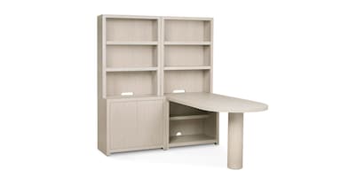 Haven Desk with Storage and Bookcase